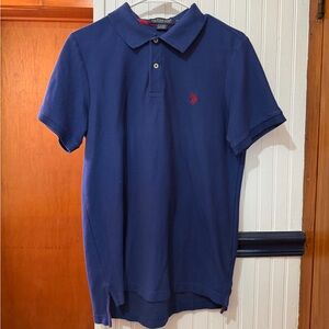 U.S. Polo Assn. Dark Blue Polo Shirt with Red Logo